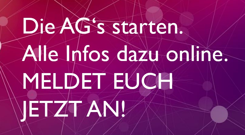 Neuer AG-Plan für das 1.Halbjahr im SJ22/23 online!